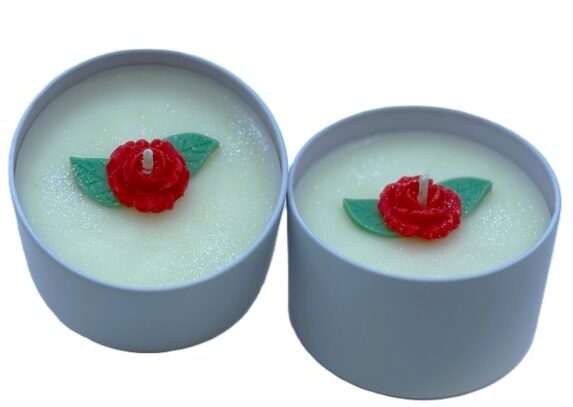 Red Rose Candle – White Can (net wt. 6 fl. oz.)